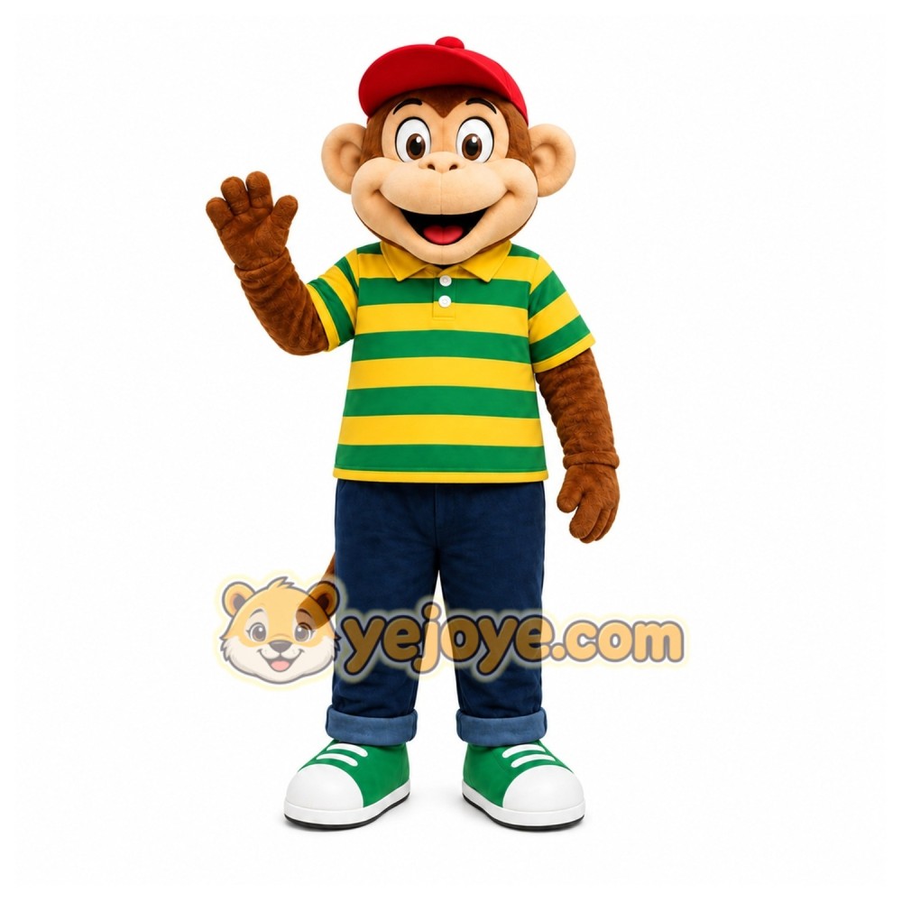Brown Monkey Mascot Costume for Children's Events Brown Monkey Mascot Costume for Children's Events