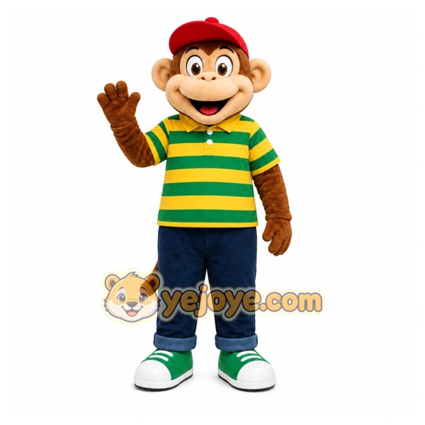 Brown Monkey Mascot Costume for Children's Events Brown Monkey Mascot Costume for Children's Events