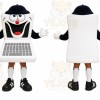 White Laptop Mascot Costume for Corporate Events