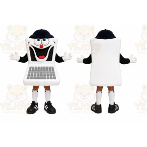 White Laptop Mascot Costume for Corporate Events