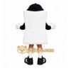 White Laptop Mascot Costume for Corporate Events White Laptop Mascot Costume for Corporate Events