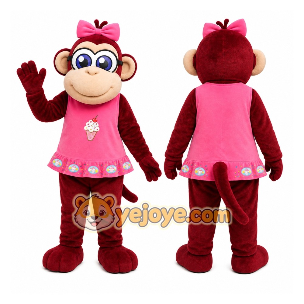 Red Monkey Mascot Costume for Children's Events Red Monkey Mascot Costume for Children's Events