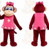 Red Monkey Mascot Costume for Children's Events