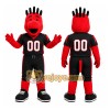 Red Creature With Spiked Hair Mascot Costume for Sports Events Red Creature With Spiked Hair Mascot Costume for Sports Events