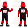 Red Creature With Spiked Hair Mascot Costume for Sports Events