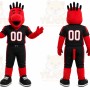 Red Creature With Spiked Hair Mascot Costume for Sports Events
