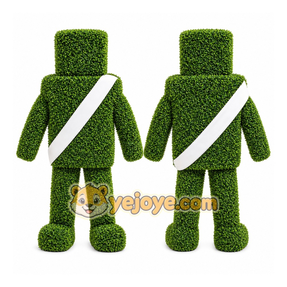Green Topiary Robot Mascot Costume for Events and Promotions
