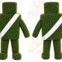 Green Topiary Robot Mascot Costume for Events and Promotions