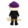 Purple Person With Large Head And Hat Mascot Costume for Corporate Events Purple Person With Large Head And Hat Mascot Costume for Corporate Events