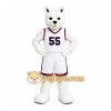 White Dog In Basketball Uniform Mascot Costume for Sports Events White Dog In Basketball Uniform Mascot Costume for Sports Events