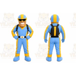 Blue Skydiver Mascot Costume for Events and Promotions