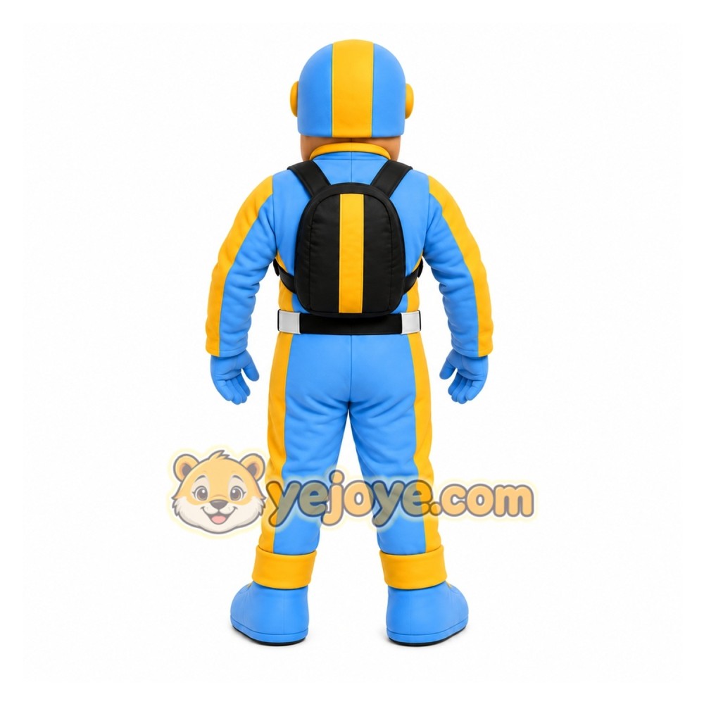 Blue Skydiver Mascot Costume for Events and Promotions Blue Skydiver Mascot Costume for Events and Promotions