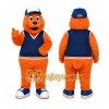 Orange Bear In Sports Vest Mascot Costume for Sports Events