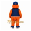 Orange Bear In Sports Vest Mascot Costume for Sports Events