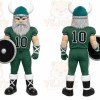 Green Viking Warrior Mascot Costume for Sports Events