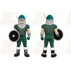 Green Viking Warrior Mascot Costume for Sports Events