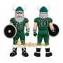 Green Viking Warrior Mascot Costume for Sports Events