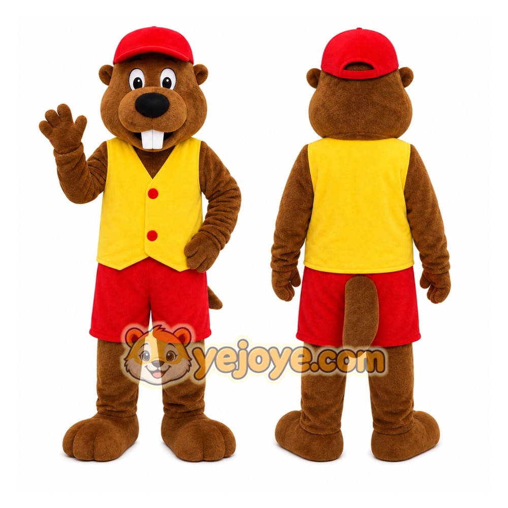 Brown Beaver Mascot Costume for Children's Events Brown Beaver Mascot Costume for Children's Events