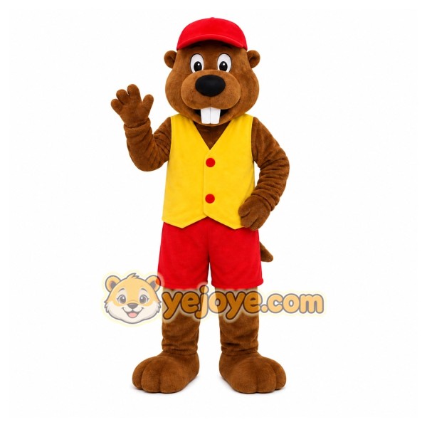 Brown Beaver Mascot Costume for Children's Events