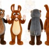 Brown Bear And Rabbit Duo Mascot Costume for Children's Events