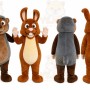 Brown Bear And Rabbit Duo Mascot Costume for Children's Events