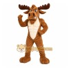 Brown Moose Mascot Costume for Sports Events