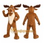 Brown Moose Mascot Costume for Sports Events