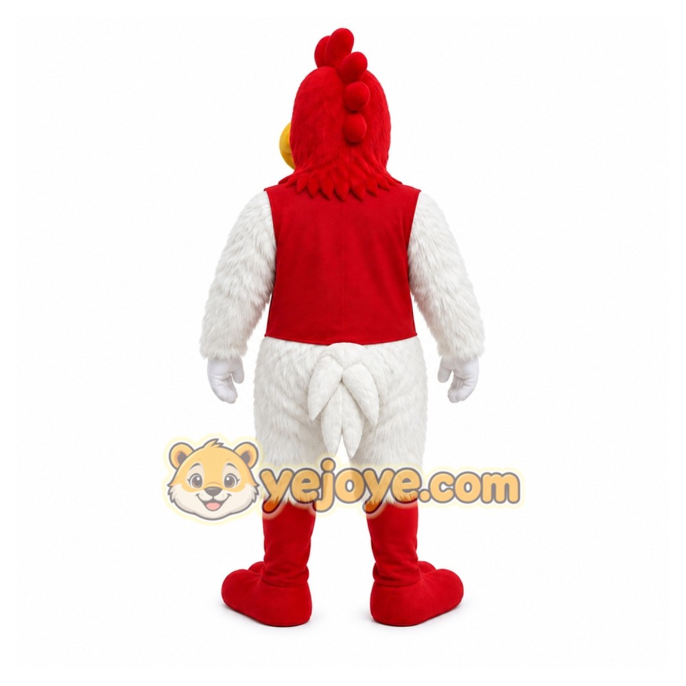 White Chicken Mascot Costume for Restaurant Promotions White Chicken Mascot Costume for Restaurant Promotions