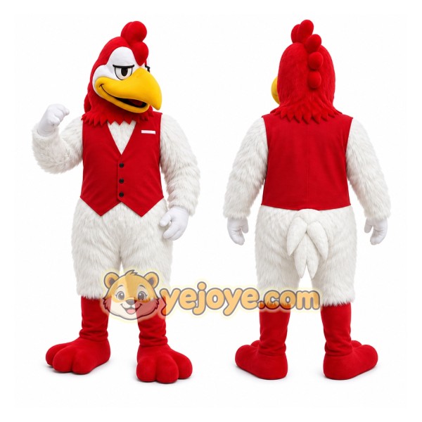 White Chicken Mascot Costume for Restaurant Promotions