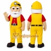 Yellow Construction Worker Mascot Costume for Events and Promotions Yellow Construction Worker Mascot Costume for Events and Promotions