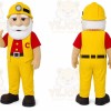 Yellow Construction Worker Mascot Costume for Events and Promotions