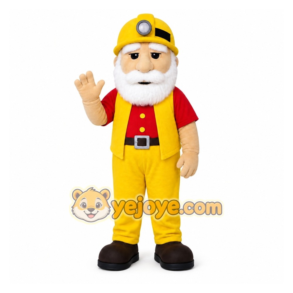 Yellow Construction Worker Mascot Costume for Events and Promotions Yellow Construction Worker Mascot Costume for Events and Promotions