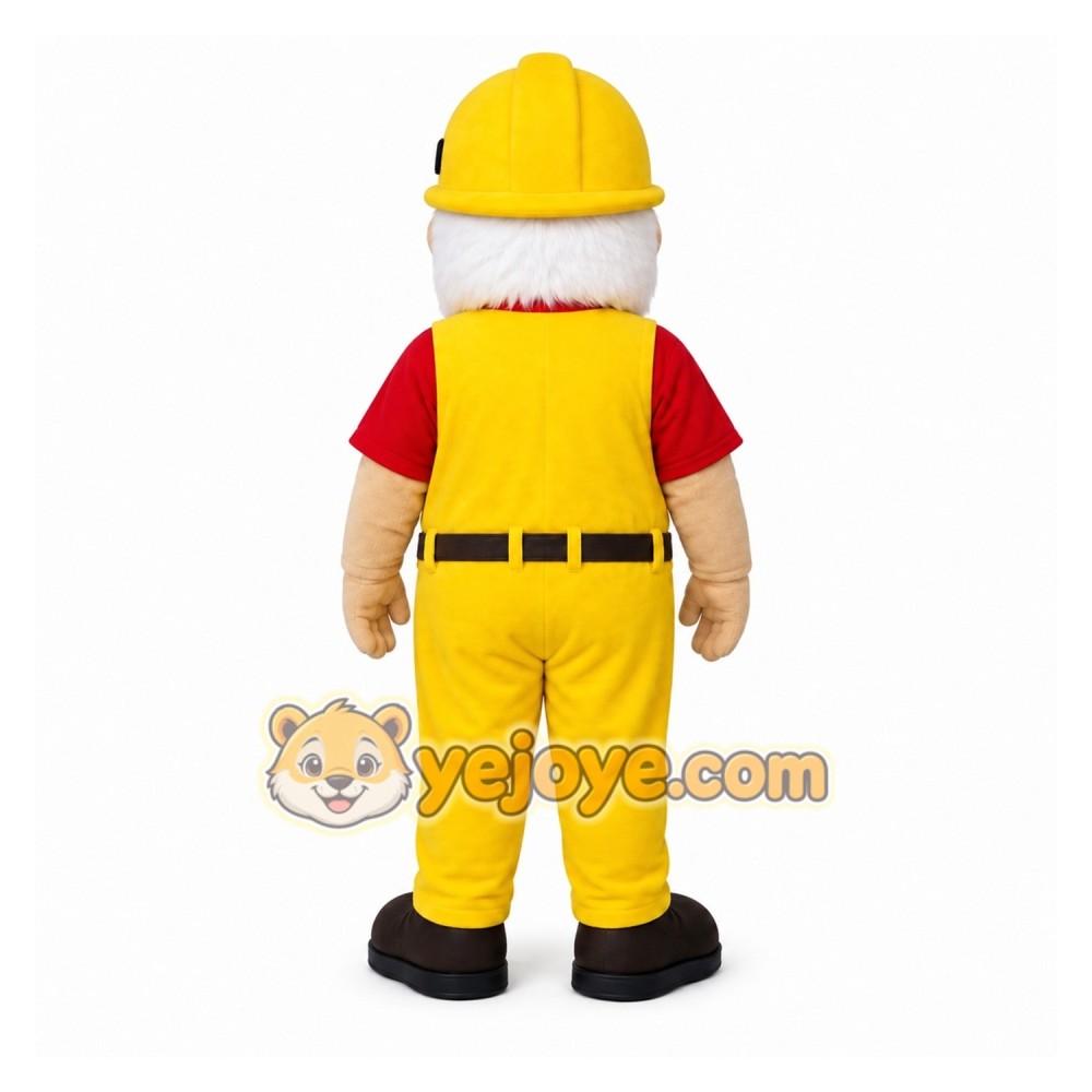 Yellow Construction Worker Mascot Costume for Events and Promotions Yellow Construction Worker Mascot Costume for Events and Promotions