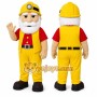 Yellow Construction Worker Mascot Costume for Events and Promotions