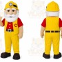Yellow Construction Worker Mascot Costume for Events and Promotions