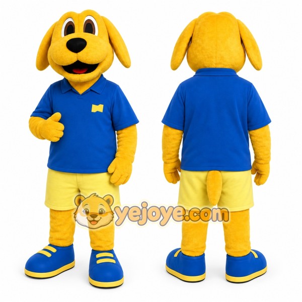 Yellow Dog Mascot Costume for Children's Events