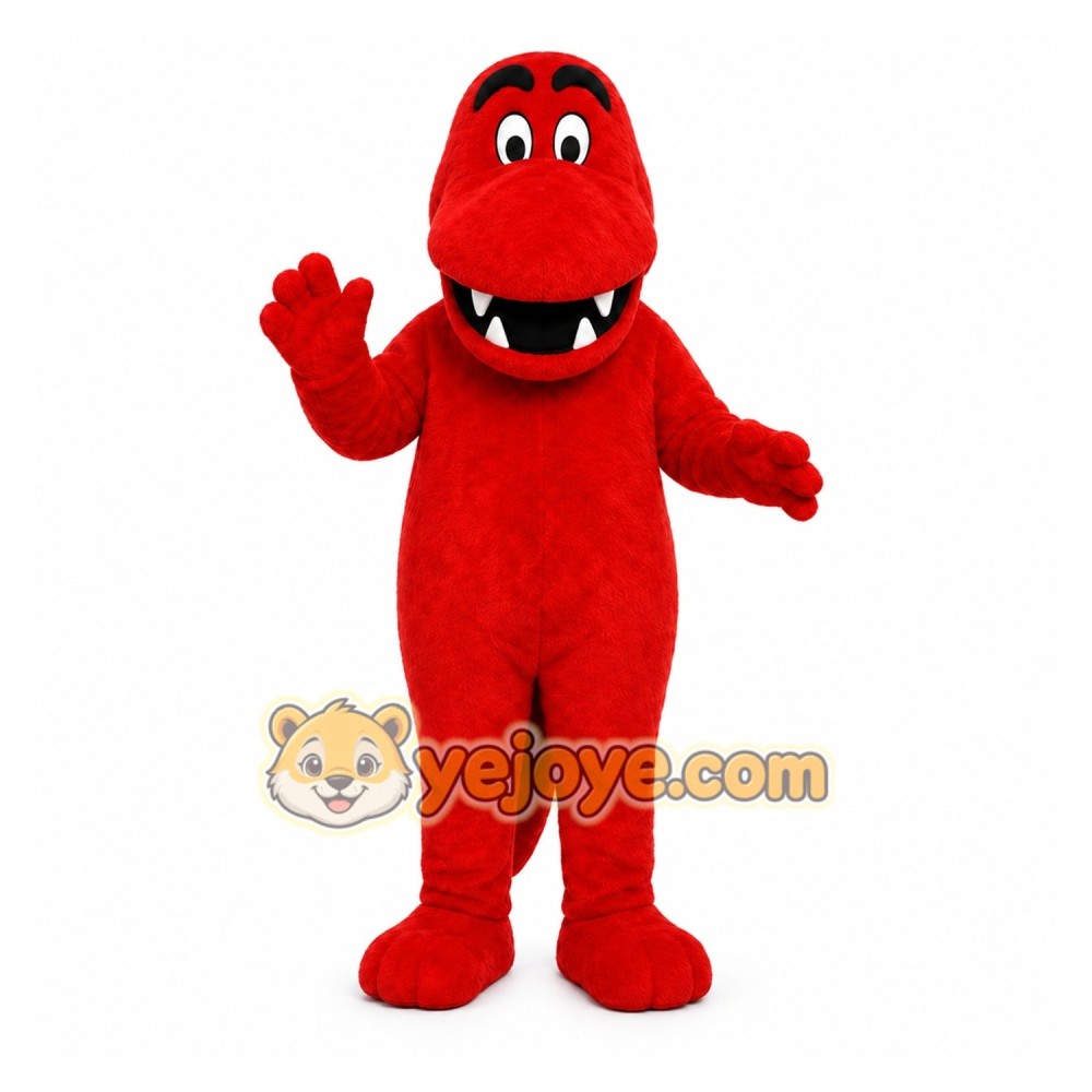 Red Dinosaur Mascot Costume for Children's Events Red Dinosaur Mascot Costume for Children's Events