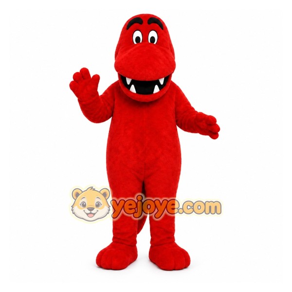 Red Dinosaur Mascot Costume for Children's Events Red Dinosaur Mascot Costume for Children's Events