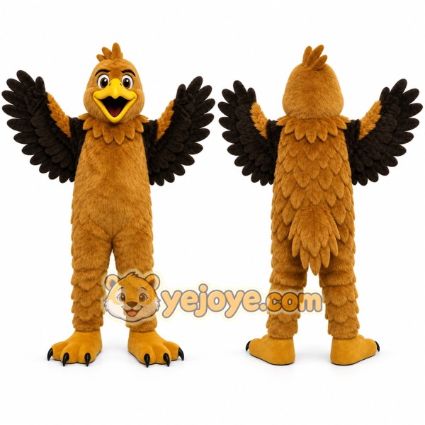 Brown Eagle Mascot Costume for Sports Events