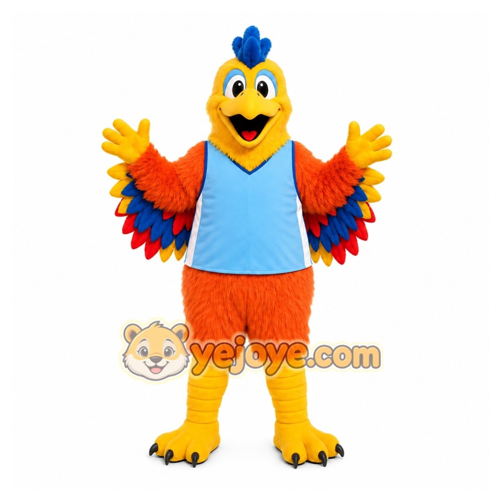 Orange Parrot Mascot Costume for Events and Promotions Orange Parrot Mascot Costume for Events and Promotions