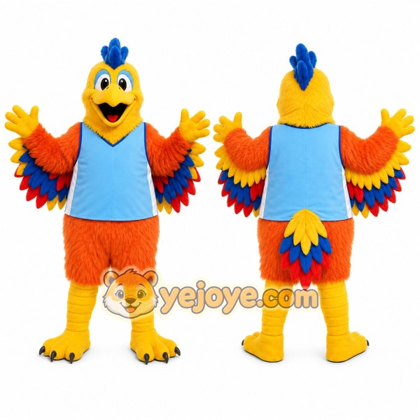 Orange Parrot Mascot Costume for Events and Promotions