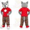Gray Wolf Mascot Costume for Children's Events