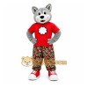 Gray Wolf Mascot Costume for Children's Events