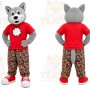 Gray Wolf Mascot Costume for Children's Events