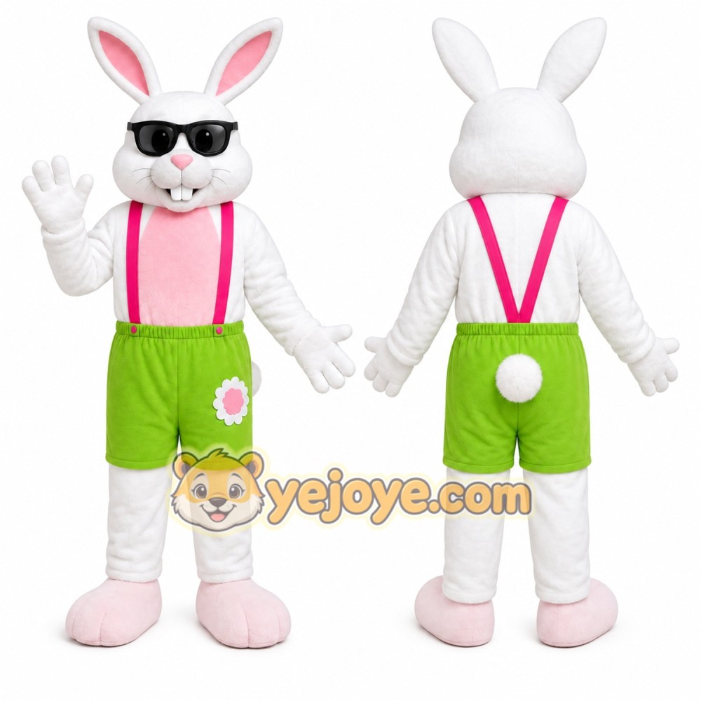 White Rabbit Mascot Costume for Holiday Events White Rabbit Mascot Costume for Holiday Events
