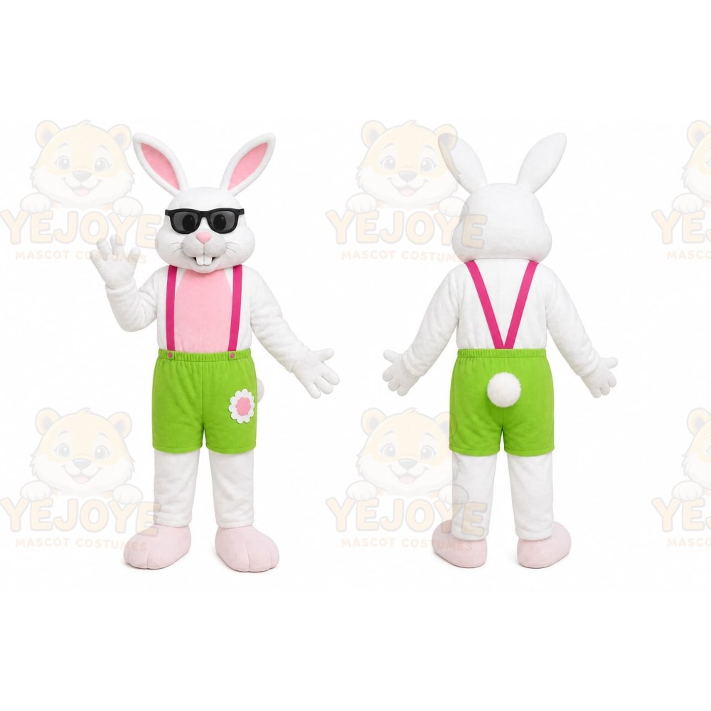 White Rabbit Mascot Costume for Holiday Events