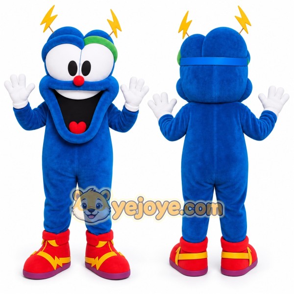 Blue Monster Mascot Costume for Children's Events