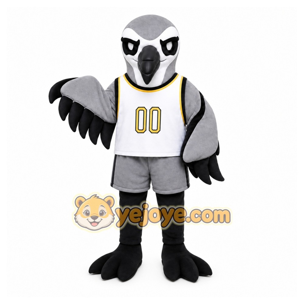 Gray Bird Mascot Costume for Sports Events Gray Bird Mascot Costume for Sports Events