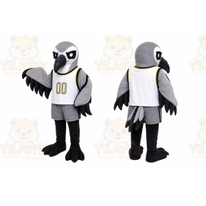 Gray Bird Mascot Costume for Sports Events