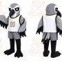 Gray Bird Mascot Costume for Sports Events
